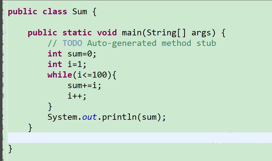 while循环1加到100的和插图4