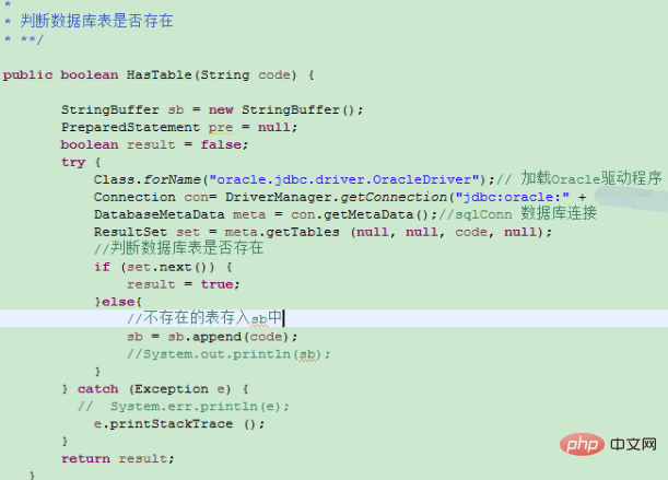 java判断数据库表是否存在插图1