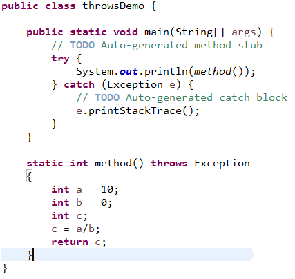 实例介绍java中异常的处理方式插图2