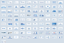 职场高端精美年终工作总结述职逻辑图PPT【4种配色|110页】|爱分享